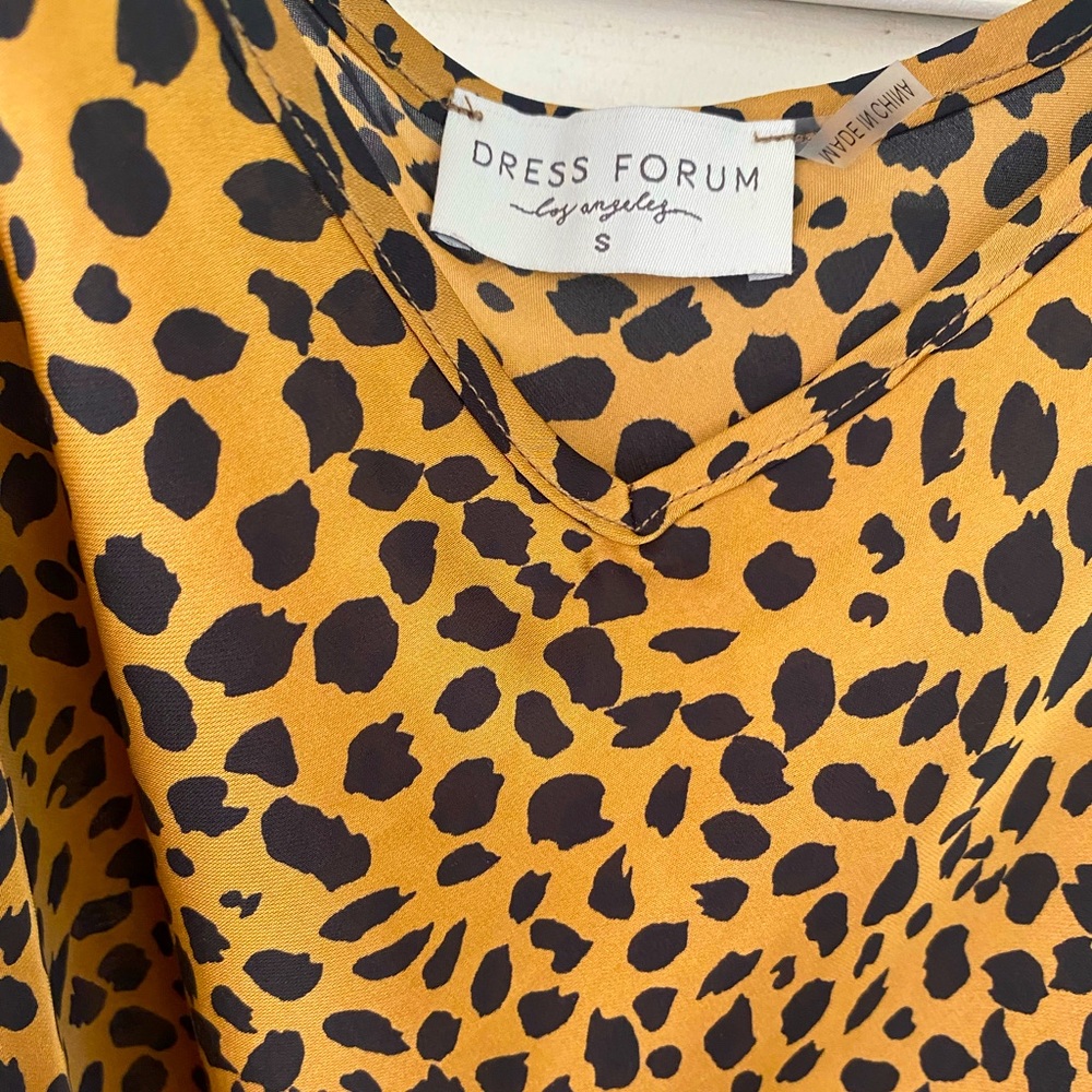 Leopard Print Silky Long Boutique Dress